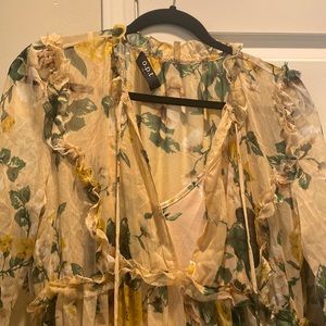 OPT ONE PRETTY TIME  Floral Long Sleeve Dress